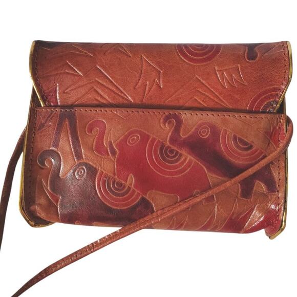 All Leather Leather Elephant Shoulder Bag Cognac OS - Picture 2 of 3